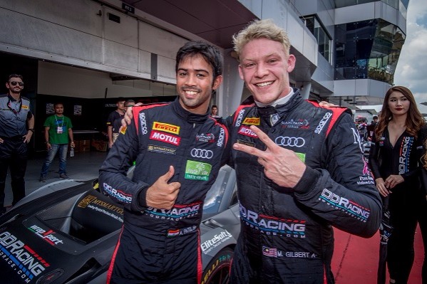 Aditya Patel and Mitch Gilbert grab podium in Blancpain Asia Series