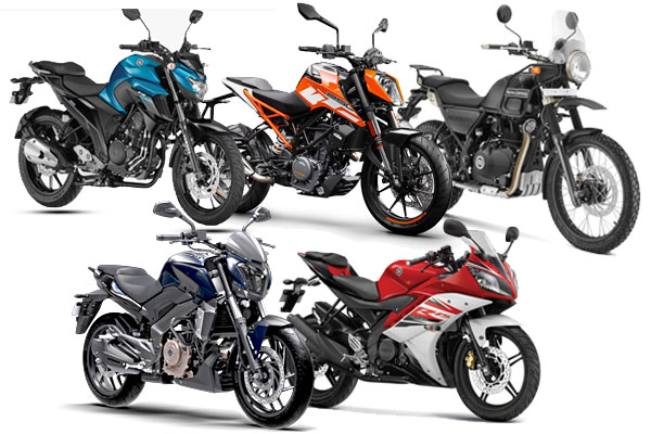 Top 5 bikes under ₹4 lakh