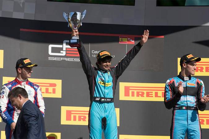 Arjun Maini wins his first GP3 race at Barcelona