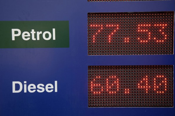 Fuel prices down by Rs 2 per litre.