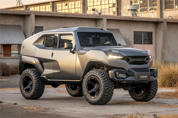 Rezvani shows its Tank SUV. 