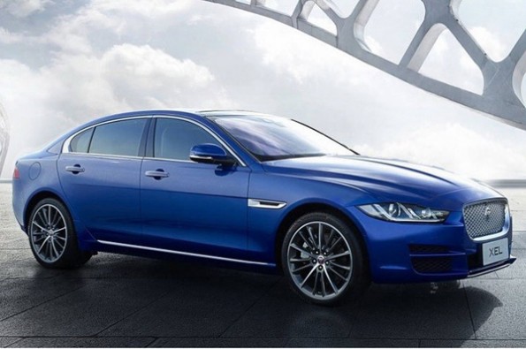 Jaguar XEL showcased in China.