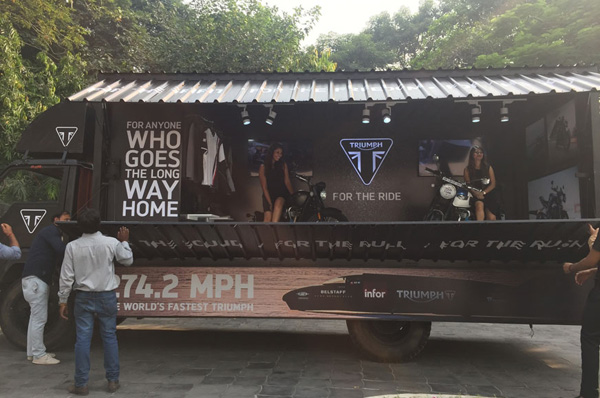 Triumph Starts its Mobile Showroom Drive Across India