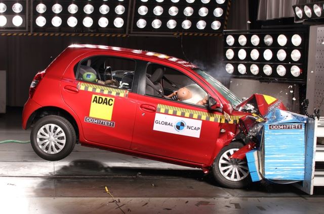 Made-in- India Etios Scores Four Stars in Global NCAP Test