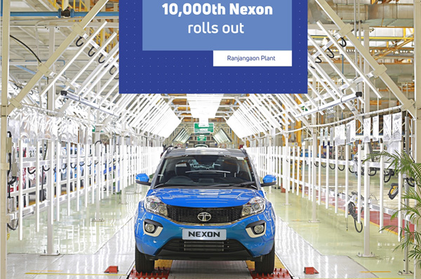 Tata Produces 10,000th Nexon from its Factory
