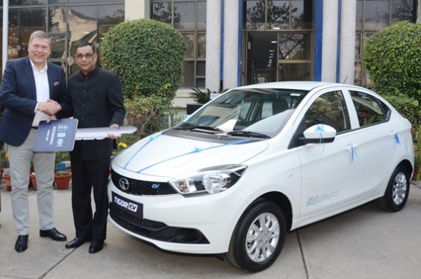 Tata delivers Tigor EV.