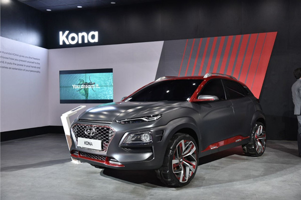 Hyundai Showcases Kona SUV at Auto Expo 2018
