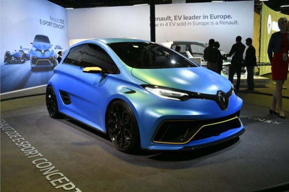 Renault showcases its Zoe e-Sport.