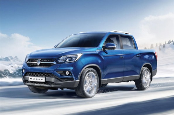 SsangYong’s Musso pick-up shown.