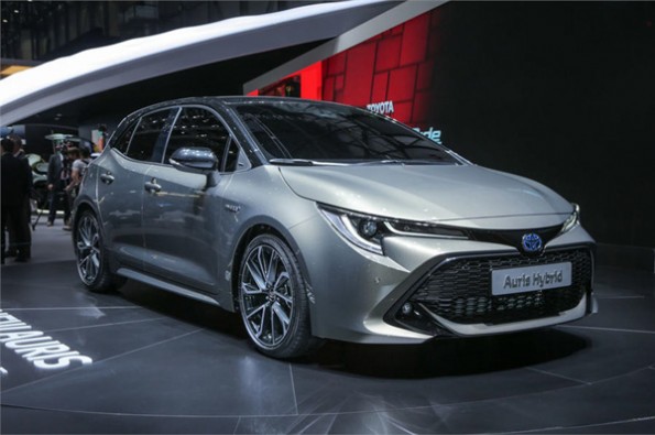 Toyota showcases new Auris hybrid.