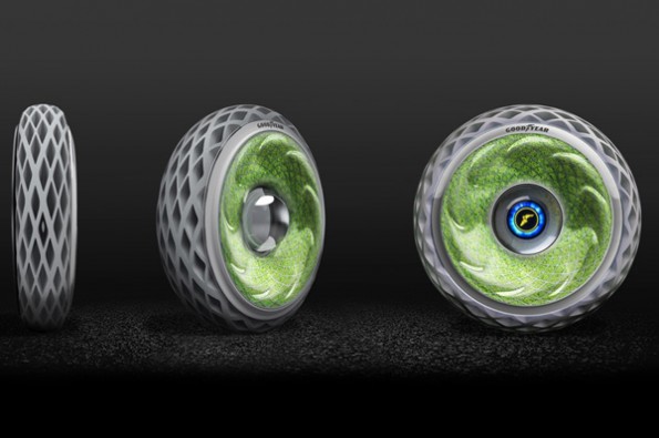 3D-printed Oxygene concept tyre is fitted with living moss inside its sidewall that makes oxygen through photosynthesis.