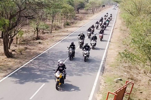 TVS Apache Owners Group ride completes