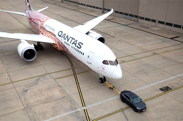 Tesla Model X sets new Guinness record, tows a Boeing 787