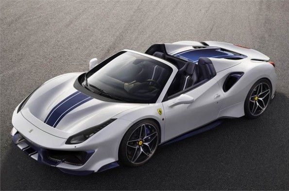 Ferrari showcases 488 Pista Spider at Pebble Beach.