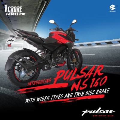 Bajaj Pulsar NS160 rear disc brake variant launched at Rs. 86,630/-