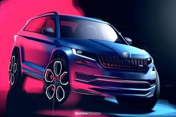 Skoda Kodiaq RS Design Sketches Released Ahead Of Paris Debut