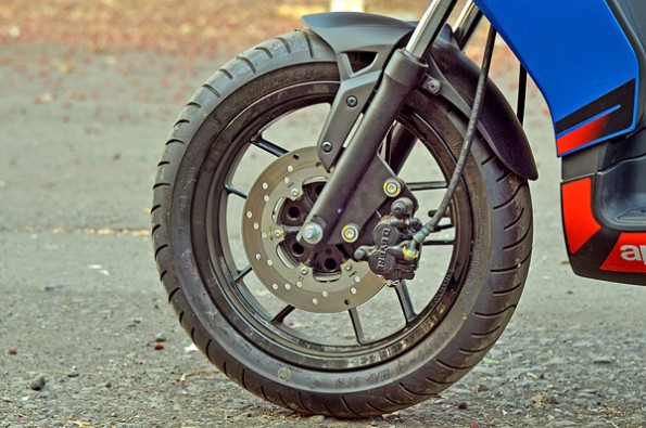 The large 14-inch wheels. 